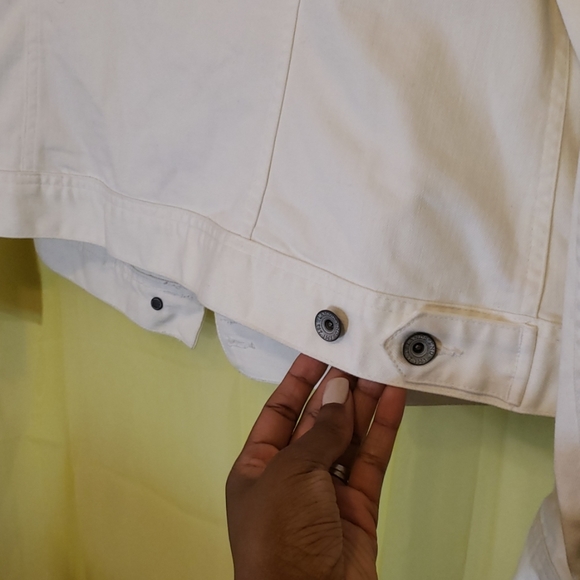 White Blue Jean Jacket - Picture 5 of 7